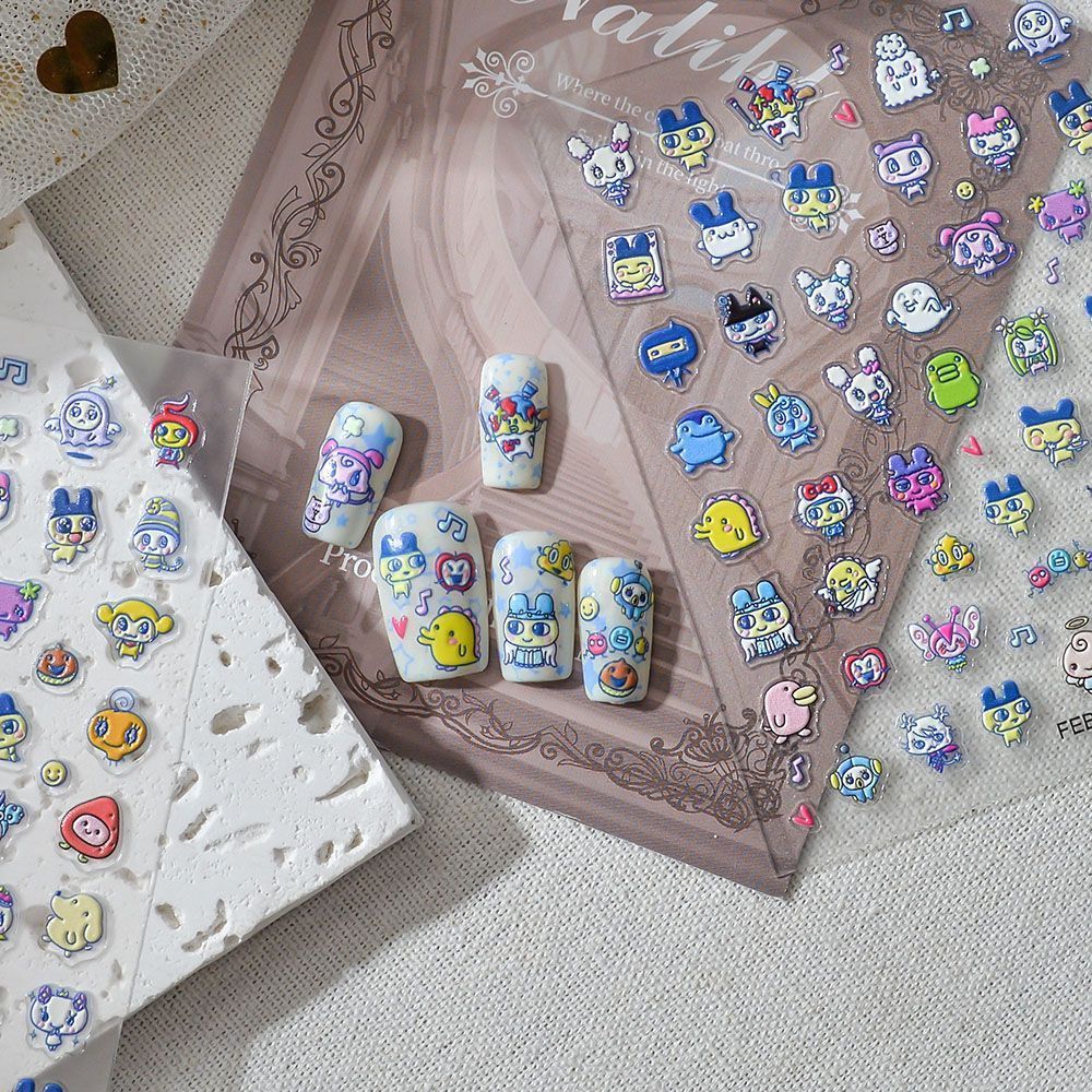 Nail Art Design - Autocollants 3D en relief de dessins