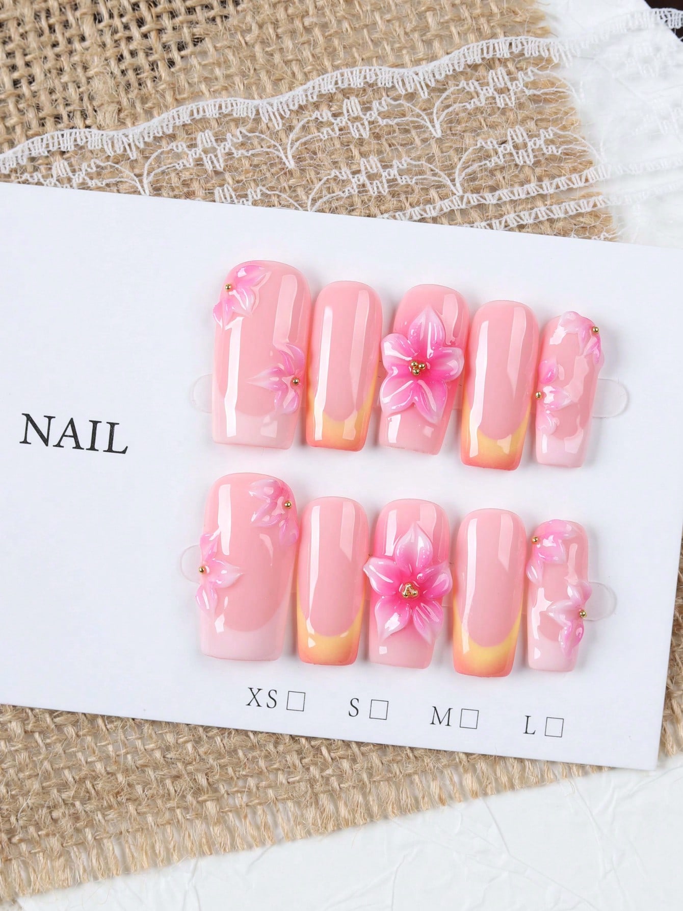 Nail Art Gold - 10 faux ongles à presser de