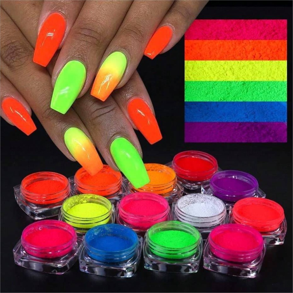 Nail Art Ombre Glitter - Poudre structurels ente pour Nail Art,