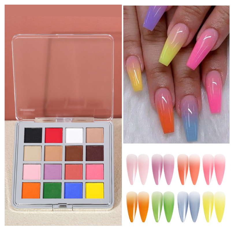 Nail Art Ombre Glitter - Poudre à ongles dégradée Mocmaki DIY,