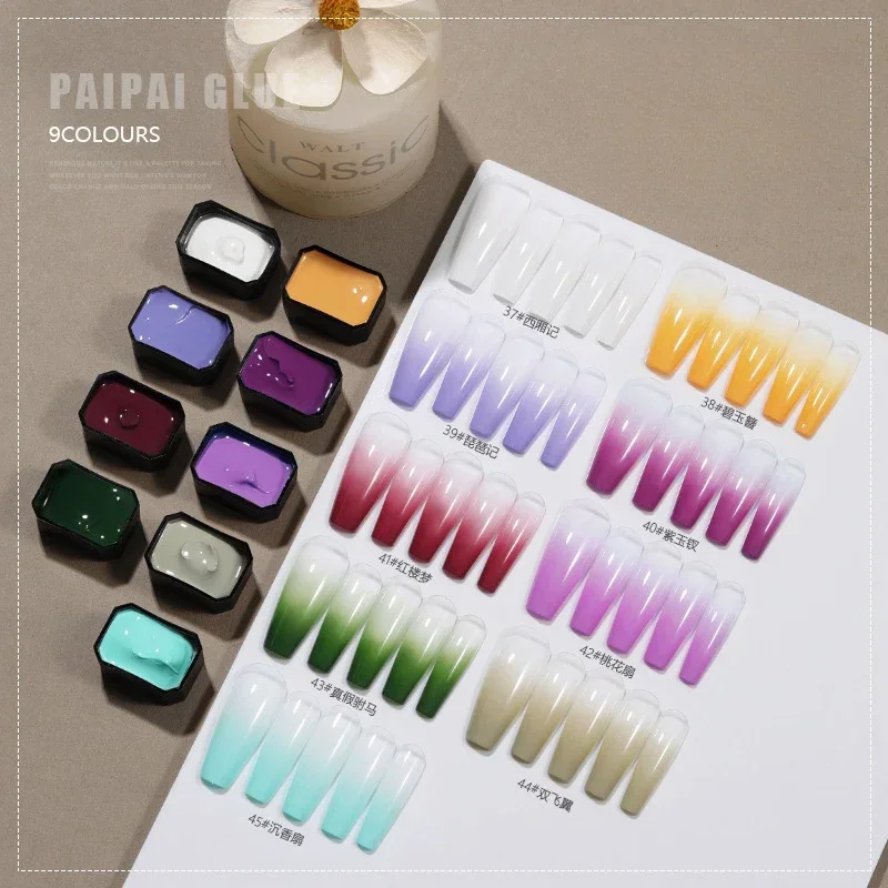 Nail Art Ombre Glitter - Vernis à ongles Gel ombré Pat,