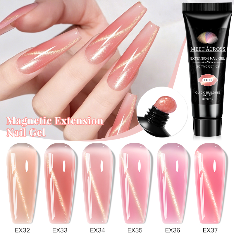 Nail Art Extension Cat Eye - Gel de construction magnétique œil de