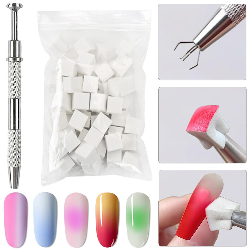 Éponges pour Nail Art + stylo  - Nail Art Ombre Glitter avis et prix