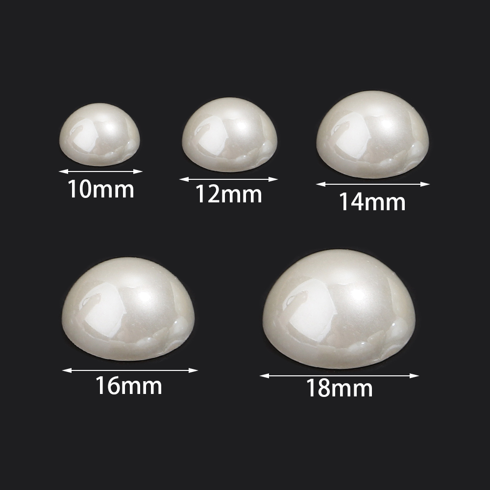 Perles d'imitation beige à dos - Nail Art Design avis et prix