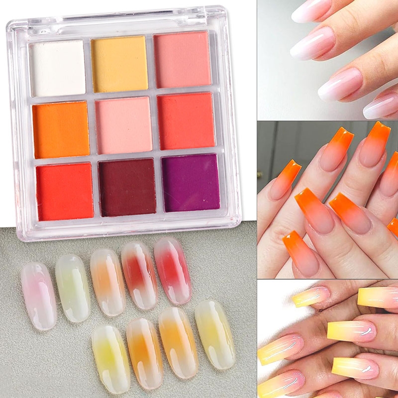 Palette de pigments pour ongle - Nail Art Ombre Glitter avis et prix