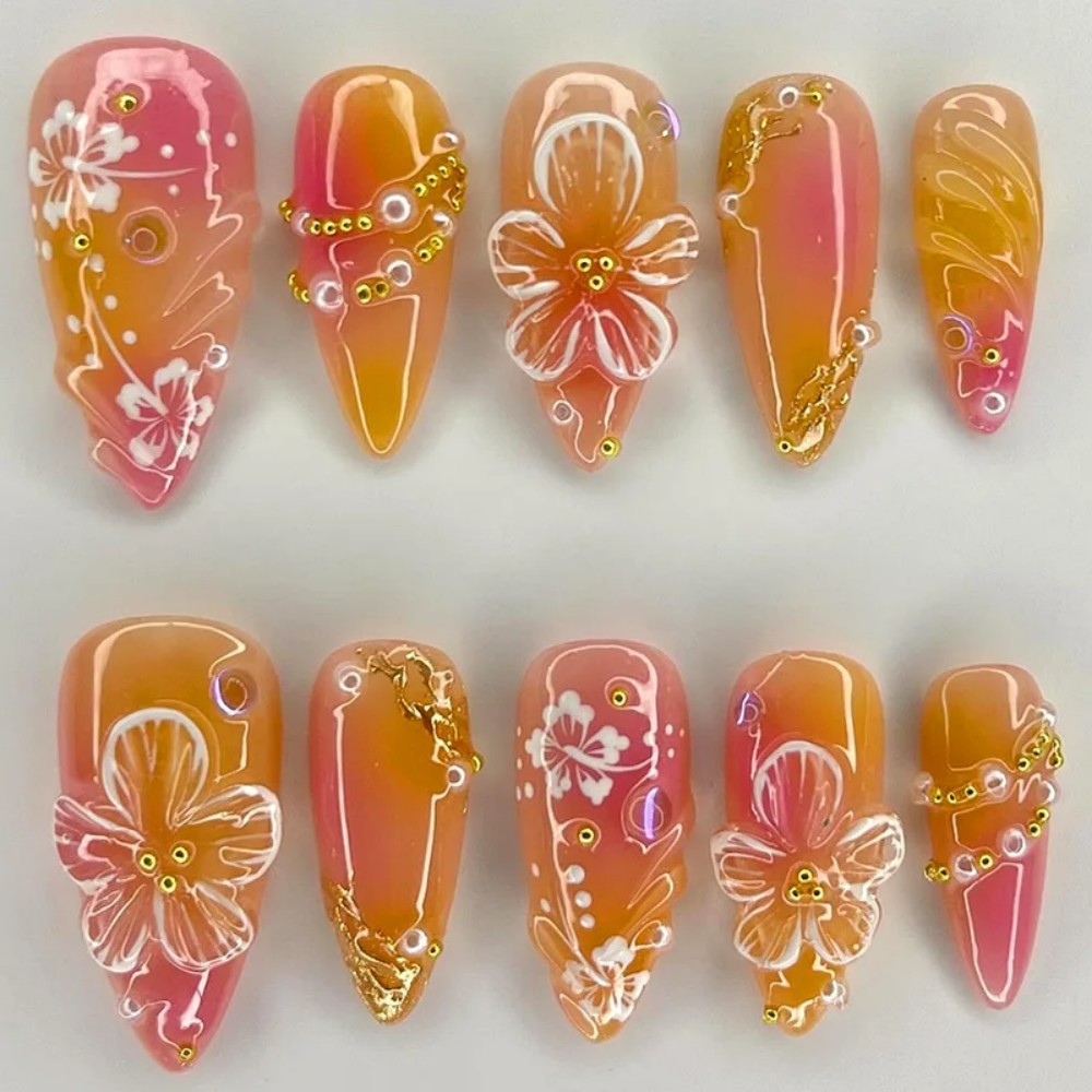 24 faux ongles en amande rose  - Nail Art Design avis et prix