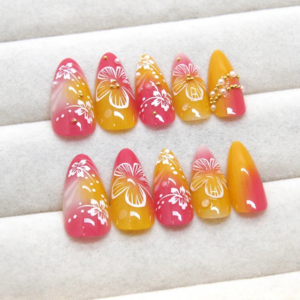 24 faux ongles en amande rose  - Nail Art Design avis et prix