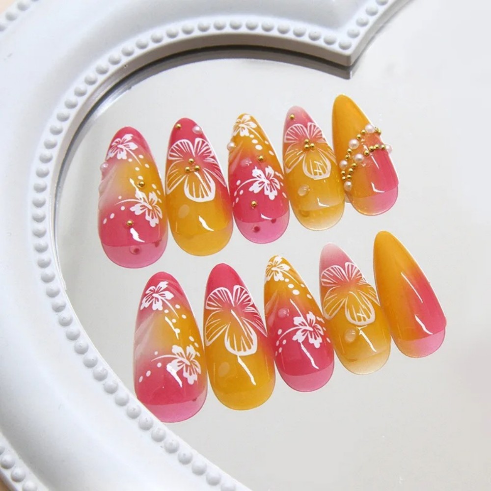 24 faux ongles en amande rose  - Nail Art Design avis et prix