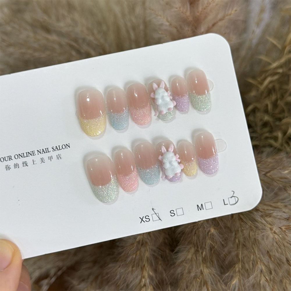 Faux Ongles Ronds Scintillants - Nail Art Love avis et prix
