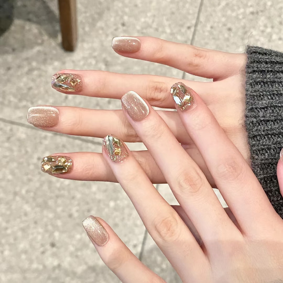 24 faux ongles œil de chat fai - Nail Art Glitter avis et prix