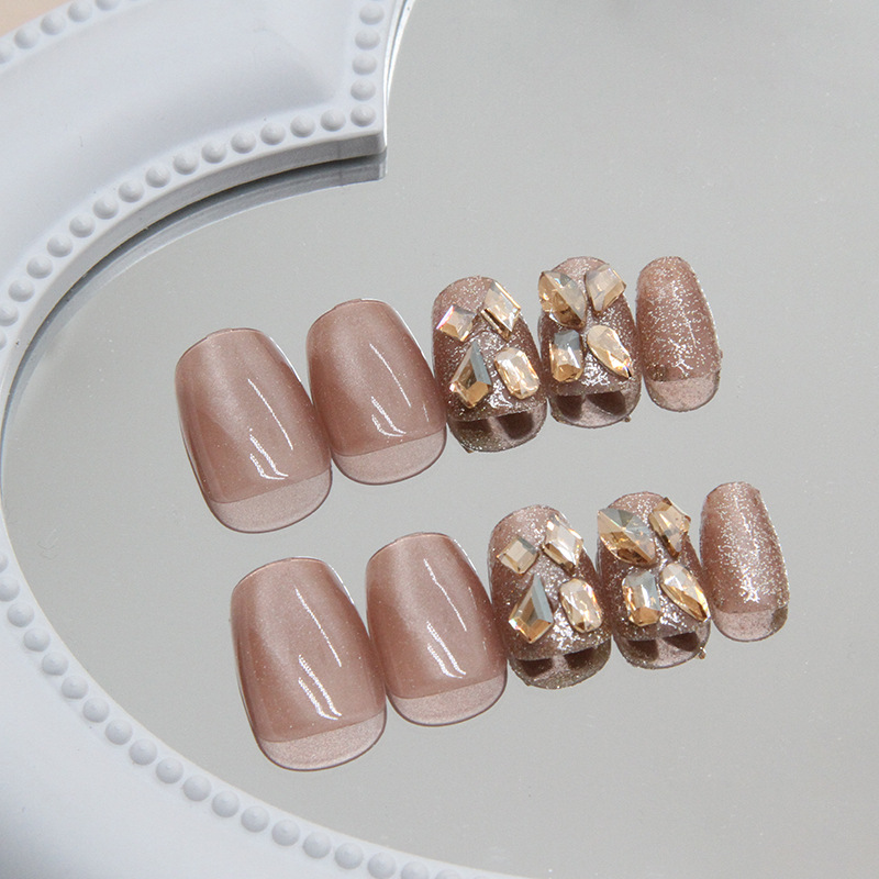 24 faux ongles œil de chat fai - Nail Art Glitter avis et prix