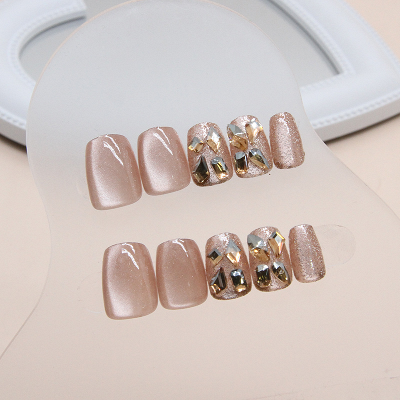 24 faux ongles œil de chat fai - Nail Art Glitter avis et prix