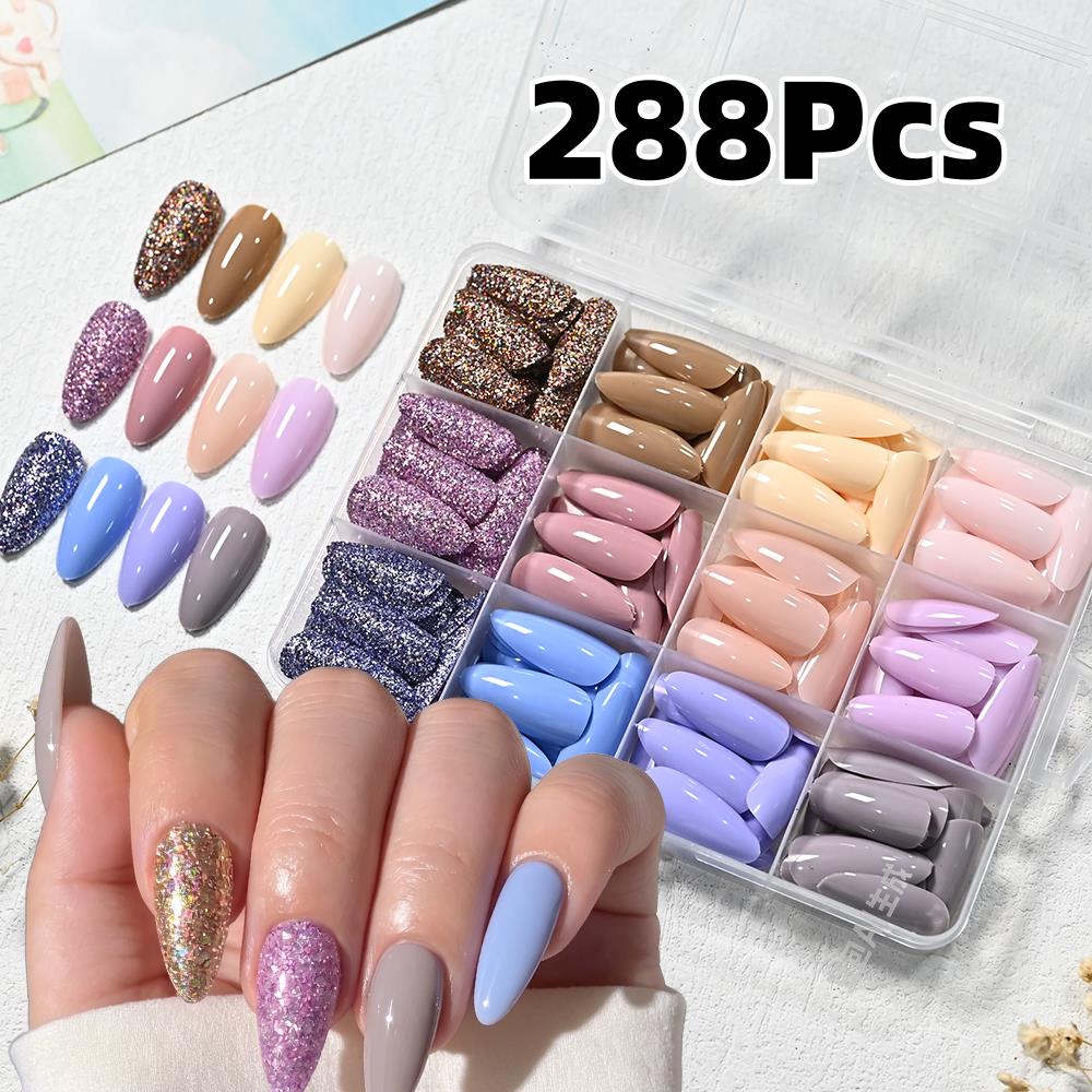288 faux ongles brillants en f - Nail Art Design avis et prix