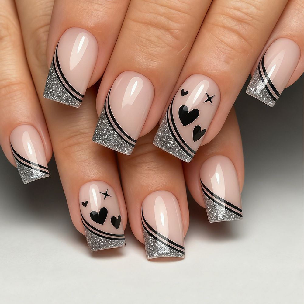 Faux ongles carrés courts pour - Nail Art Glitter avis et prix