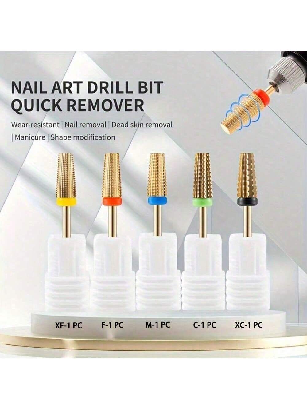 Jeu de forets à ongles en acie - Nail Art Gold avis et prix