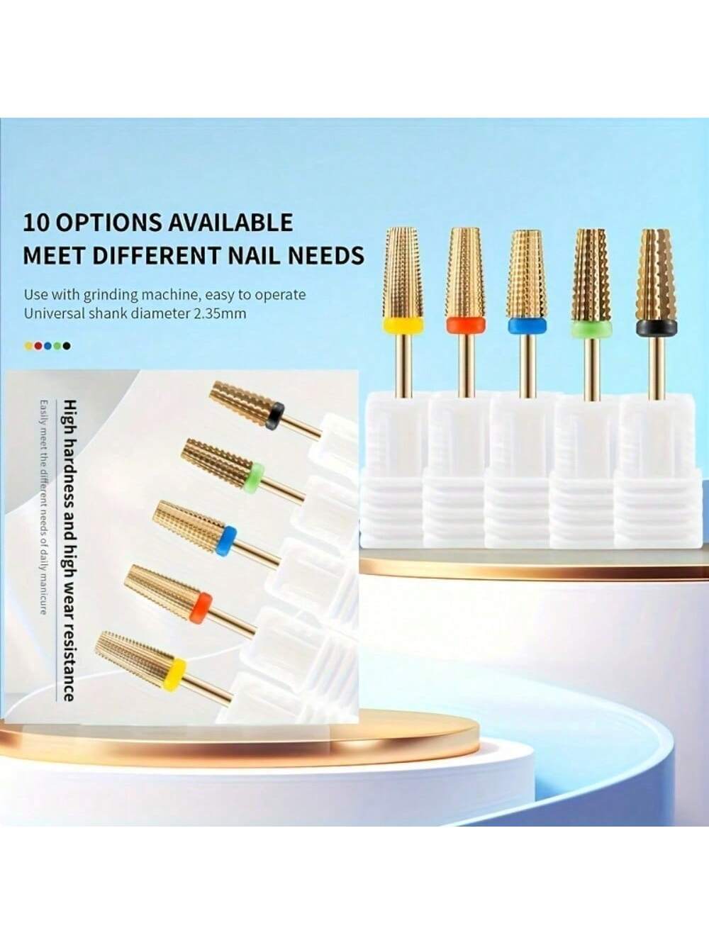 Jeu de forets à ongles en acie - Nail Art Gold avis et prix