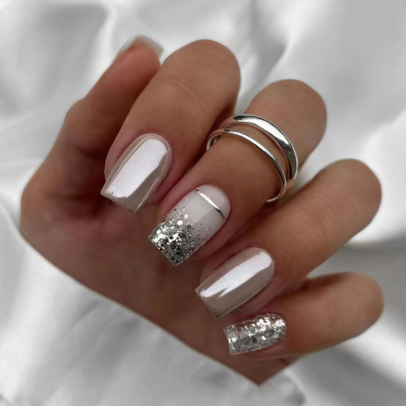 Faux ongles carrés courts pour - Nail Art Glitter avis et prix