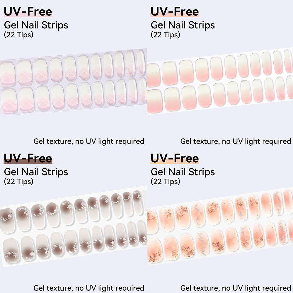 Bandes de gel pour ongles sans - Nail Art Ombre Glitter avis et prix