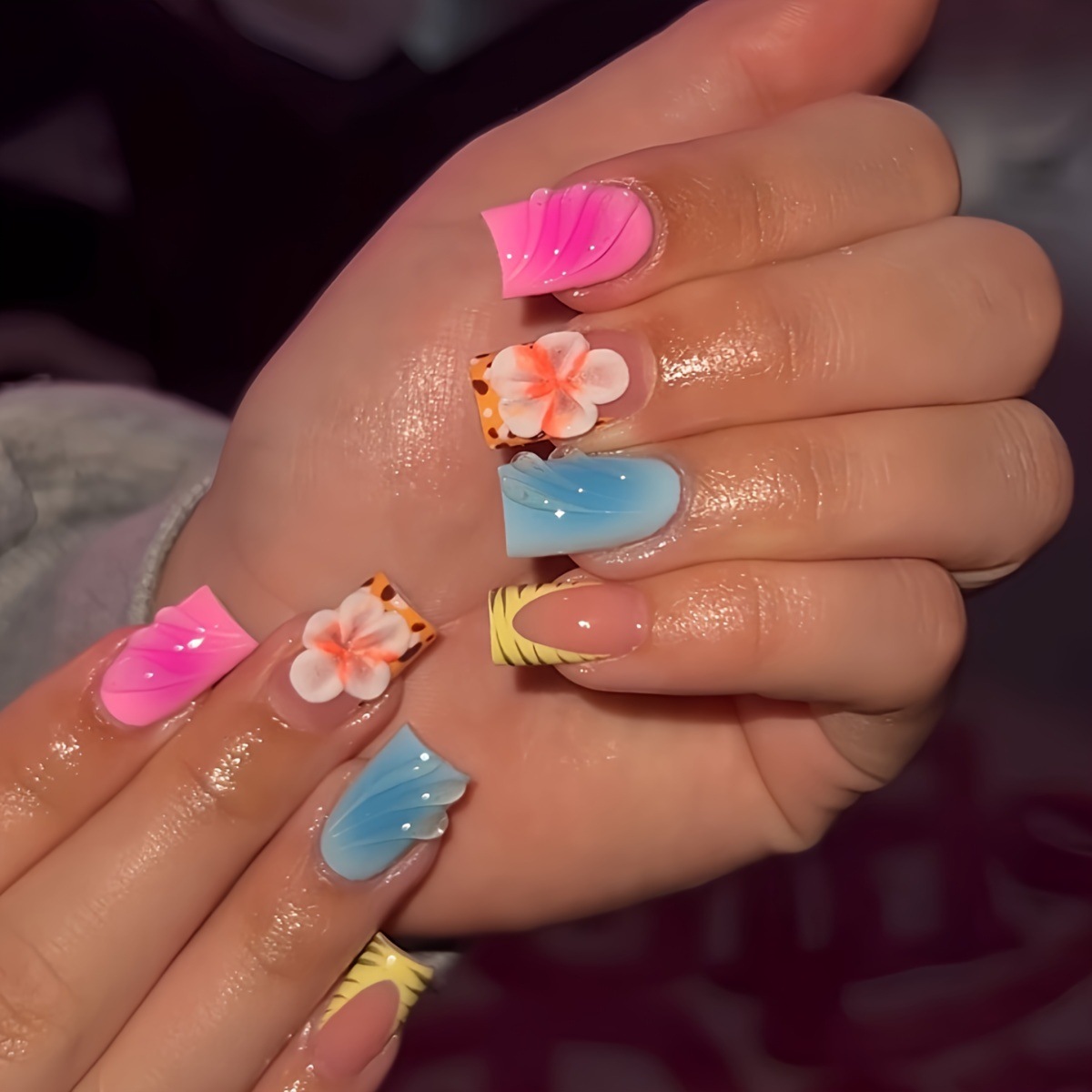 24 pièces tête carrée courte f - Nail Art Design avis et prix