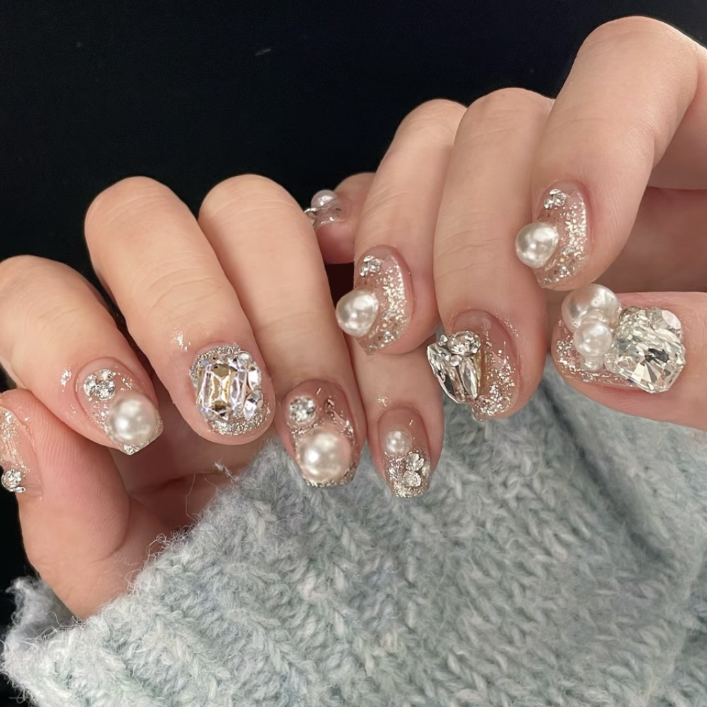 24 pièces d'ongles artificiels - Nail Art Glitter avis et prix