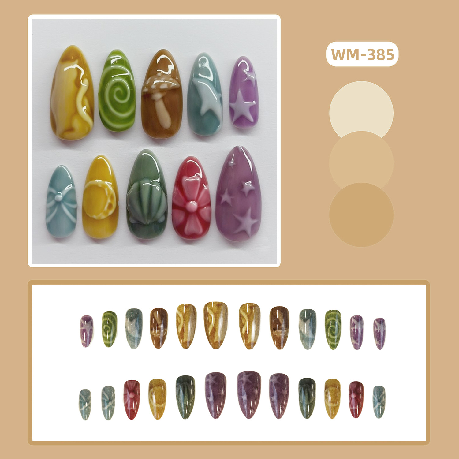 24 faux ongles en forme de nœu - Nail Art Full Motif avis et prix