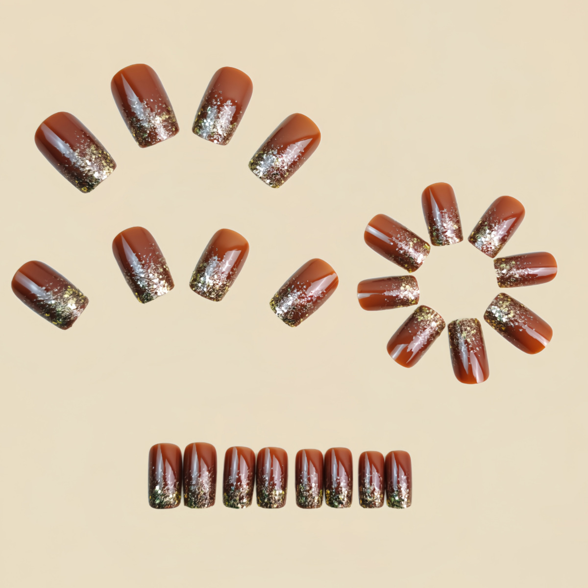 Faux ongles courts et moyens d - Nail Art Glitter avis et prix