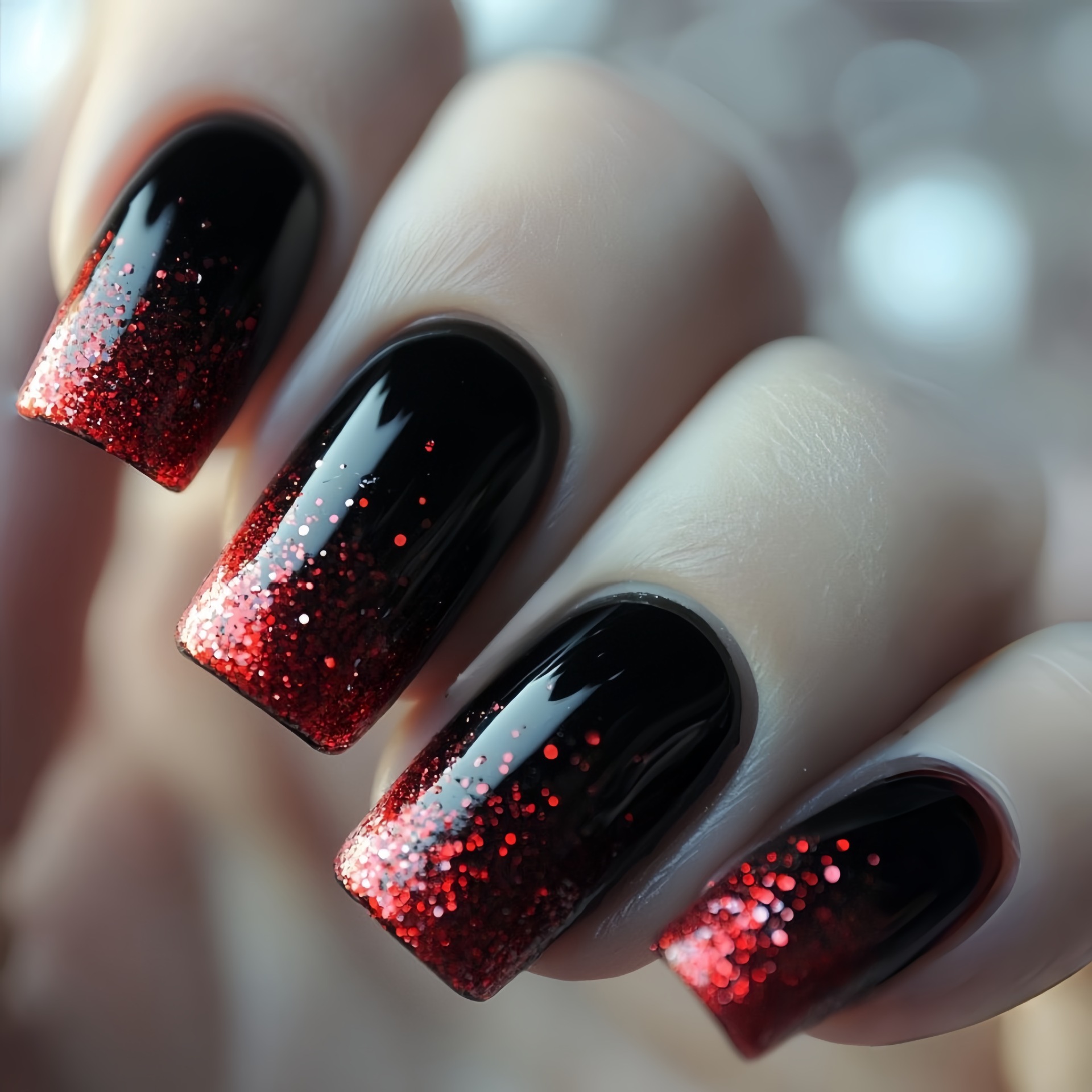 Faux ongles courts et moyens d - Nail Art Glitter avis et prix