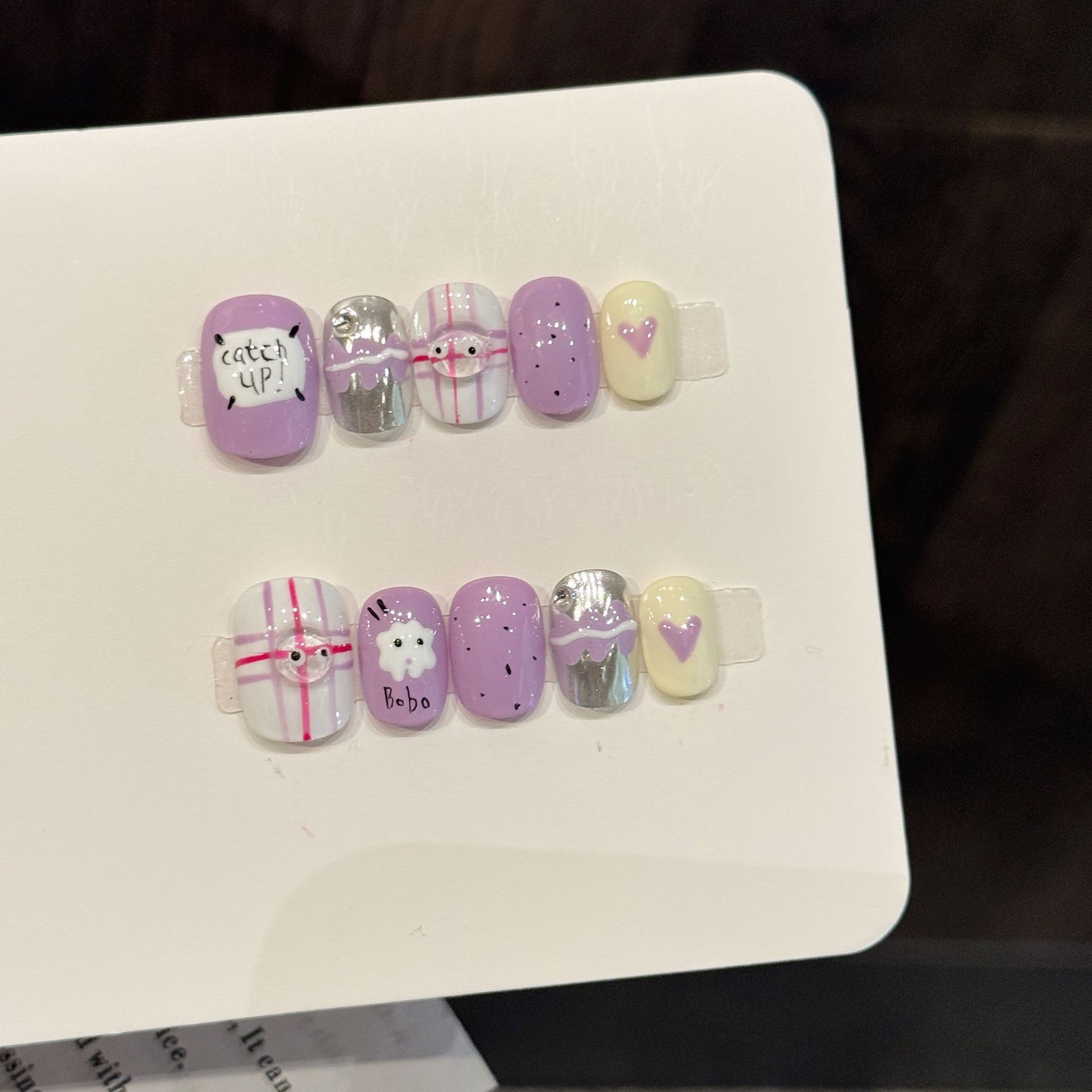 10 pièces de faux ongles ronds - Nail Art Love avis et prix