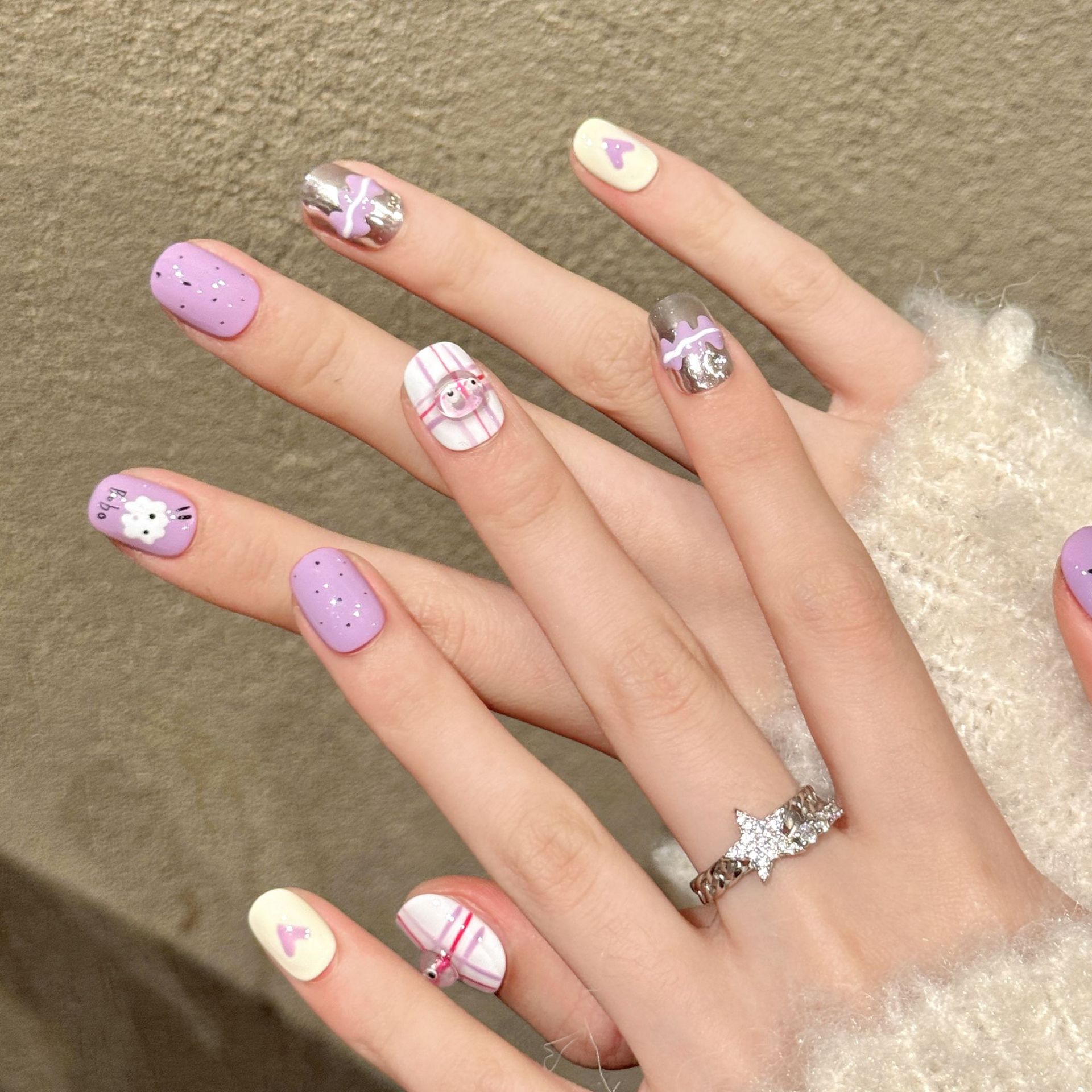 10 pièces de faux ongles ronds - Nail Art Love avis et prix