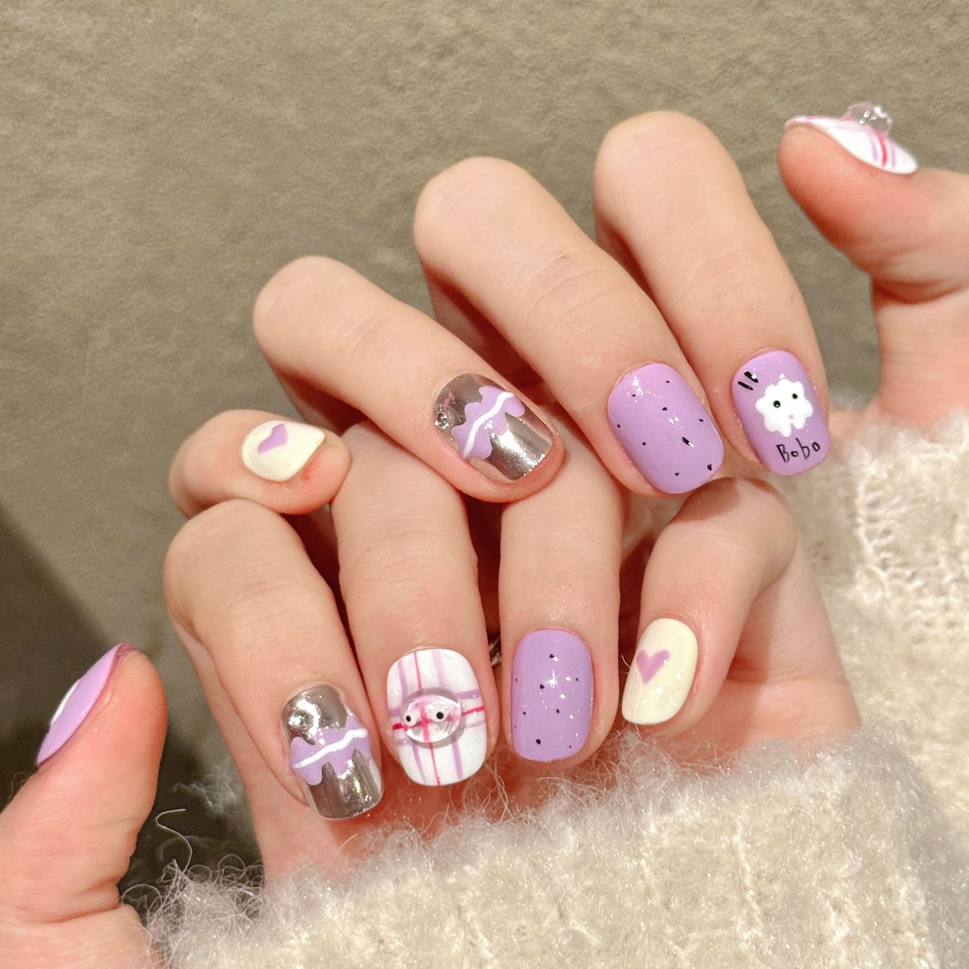 10 pièces de faux ongles ronds - Nail Art Love avis et prix
