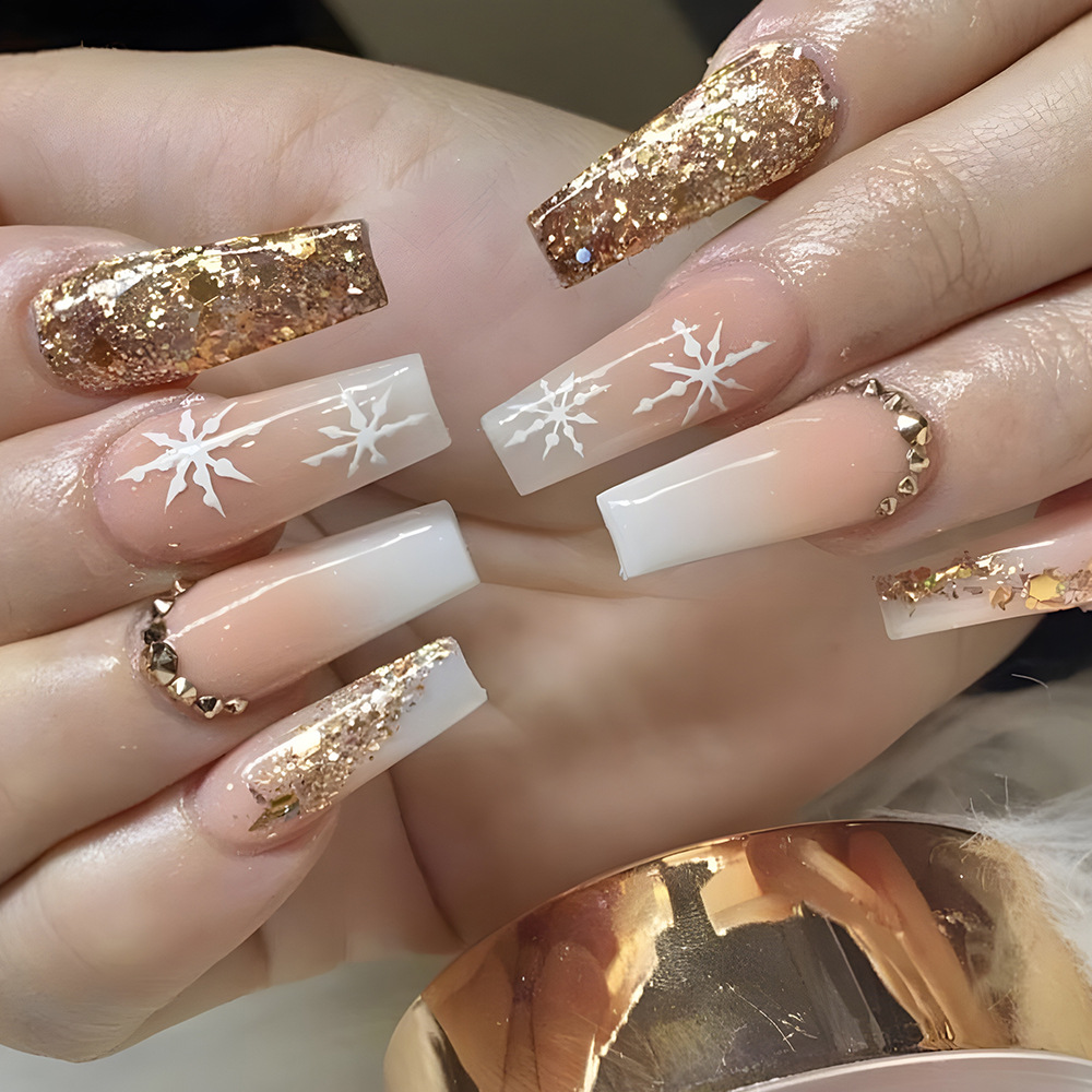 24 pièces fleur presse sur ong - Nail Art Quirky avis et prix